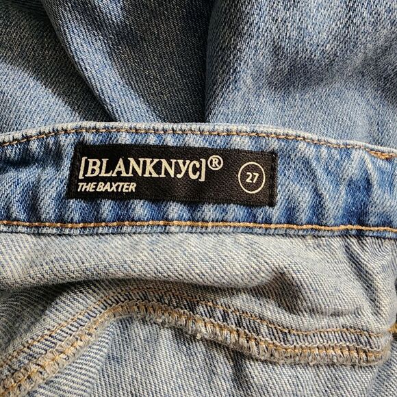 Blank NYC Baxter Rib Cage Jeans Straight Leg with Rips - Picture 12 of 14